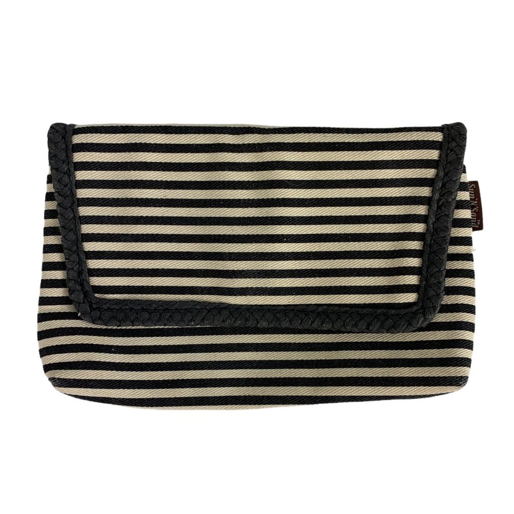 Sun 'N Sand Canvas Bag Small Black White Stripe Ma